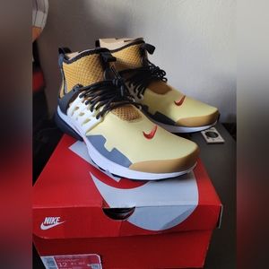 NEW Nike Air Presto Mid Utility Yellow Shoes Sneakers